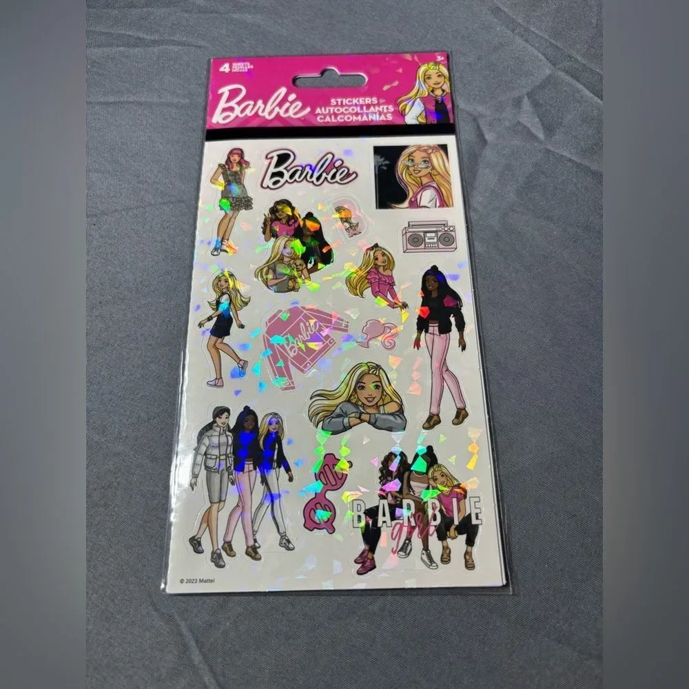 New Barbie Press On Nails & Sticker Set NWT